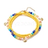 Glass Seed & Cat Eye Waist Beads NJEW-C00030-02-2