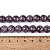 Transparent Half Spray Painted Glass Beads Strands GLAA-Q110-02A-10-4