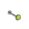 304 Stainless Steel Enamel Flat Round Straight Barbell Piercing Tongue Rings for Women Men WG3BA20-13-1