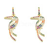 Brass Micro Pave Colorful Cubic Zirconia Pendants X-ZIRC-N039-259-2