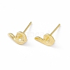 Brass Stud Earring Finding KK-A172-22G-2