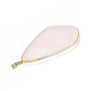 Natural Rose Quartz Big Pendants G-P491-06G-05-4