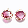 Two-Tone Faceted Glass Charms GLAA-S193-032E-2