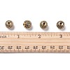 Brass Cubic Zirconia Beads ZIRC-F001-22G-4