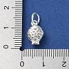 925 Sterling Silver Hollow Fish Charms with Jump Rings LS-STER-E071-01S-03-3