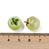 Transparent Glass Apple Pendants DGLA-E004-16B-3