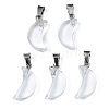 Transparent Spray Painted Glass Pendants GLAA-N035-021-F06-2