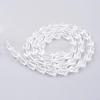 Clear Faceted Glass Teardrop Beads Strands X-GLAA-R024-15x10mm-12-2