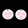 Spray Painted Alloy Pendants PALLOY-Q434-004-NR-1