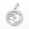 Non-Tarnish 304 Stainless Steel Yoga Pendants STAS-I074-06P-2