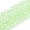 Baking Painted Imitation Jade Glass Bead Strands DGLA-A034-J8MM-A03-1