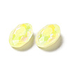 Mocha Fluorescent Style Glass Rhinestone Cabochons GGLA-M005-01B-226MK-3