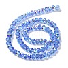 AB Color Plated Transparent Electroplate Beads Strands EGLA-H104-06G-2