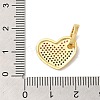 Rack Plating Brass Micro Pave Cubic Zirconia Pendants X-KK-K377-75G-3