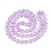 Electroplate Transparent Glass Beads Strands EGLA-Q136-01A-12-2