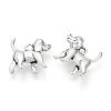 Tibetan Style Alloy Puppy Pendants TIBEP-Q076-065AS-RS-2