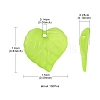 Transparent Frosted Acrylic Leaf Charms FACR-YW0001-06B-3