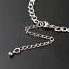 Handmade 304 Stainless Steel Curb Chains Bracelets Making Accessories AJEW-JB01021-4