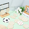 40Pcs 4 Styles Unfinished Wood Pendant Decorations WOOD-SP0001-37-3