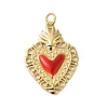 Rack Plating Brass Enamel Pendants KK-S372-01G-02-1