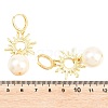 Sun Brass Hoop Earrings EJEW-Z164-13G-5