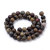 Natural Dendritic Jasper Beads Strands G-S259-10-6mm-2