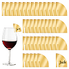 40Pcs Mirror Acrylic Wine Glass Charms AJEW-FG0003-01-1