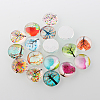 Tree of Life Printed Half Round/Dome Glass Cabochons X-GGLA-A002-10mm-GG-2