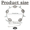 1Pc Tibetan Style Alloy Oval & Cattle Skull Head Link Chain Waist Belly Body Chains for Women AJEW-DC0003-23AS-2