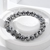 Natural Titanium Hertz Beads Stretch Bracelets for Women Men BJEW-R015-01-1