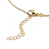 Golden Plated Brass Micro Pave Clear Cubic Zirconia Pendant Necklaces NJEW-L178-01G-03-3