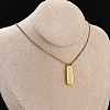 304 Stainless Steel Rectangle Number Pendant Necklaces NJEW-D300-01G-07-2