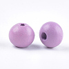 Dyed Natural Beech Wood Beads WOOD-T015-42-2