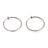 Tarnish Resistant 304 Stainless Steel Retractable Clip-on Hoop Earrings X-STAS-O135-01G-1