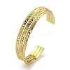 PVD Vacuum Plating 202 Stainless Steel Multi-strand Open Cuff Bangles for Women BJEW-M317-07A-G-1