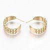 Brass Half Hoop Earrings KK-R117-040-NF-2