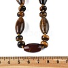 Natural Tiger Eye Beaded Necklaces NJEW-S388-13-5