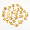 Alloy Large Hole European Beads MPDL-X0009-G-1