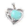 Synthetic Turquoise Pendants G-C236-01H-P-RS-2