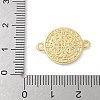 Brass Saint Benedict Medal Connector Charms KK-P294-01G-3