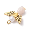 Resin Imitation Pearl Pendants PALLOY-JF02565-12-3