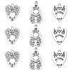 30Pcs 3 Styles Tibetan Style Alloy Pendants TIBEP-CJ0003-12-1
