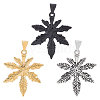 Unicraftale 3Pcs 3 Colors 304 Stainless Steel Pendants STAS-UN0038-84-1