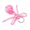 Polyester Braid Ball 304 Stainless Steel Keychains KEYC-JKC01117-02-4