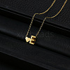 Alloy Letter Heart Pendant Necklaces for Women WGBB55E-01-1