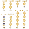 8Pcs 4 Style Iron Brooches JEWB-FH00044-1