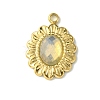 Ion Plating(IP) Real 14K Gold Plated 304 Stainless Steel with Glass Pendant FIND-Z028-30G-1