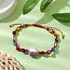 Adjustable Lanmpword Evil Eye Braided Bead Bracelet BJEW-JB11059-04-2