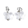 Faceted Transparent Glass Charms GLAA-T024-06M-4