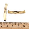 Brass Curved Tube Beads KK-B120-01C-G-3